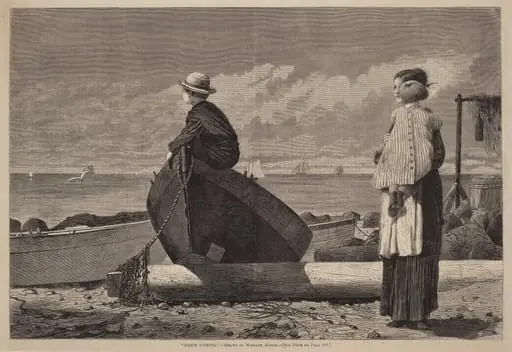 "Dad's Coming!", by American 19th Century