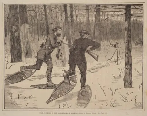 Deer-Stalking in the Adirondacks in Winter, by American 19th Century