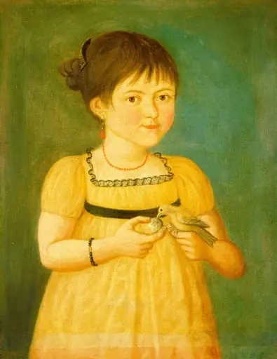 Feeding the Bird, by American 19th Century, 1800