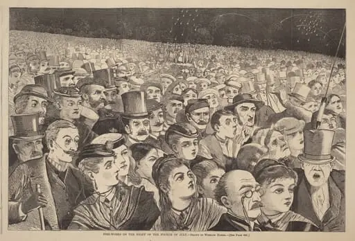 Fire-Works on the Night of the Fourth of July, by American 19th Century, 1868