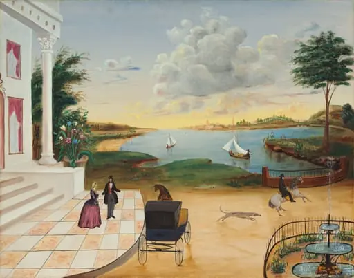 Leaving the Manor House, by American 19th Century