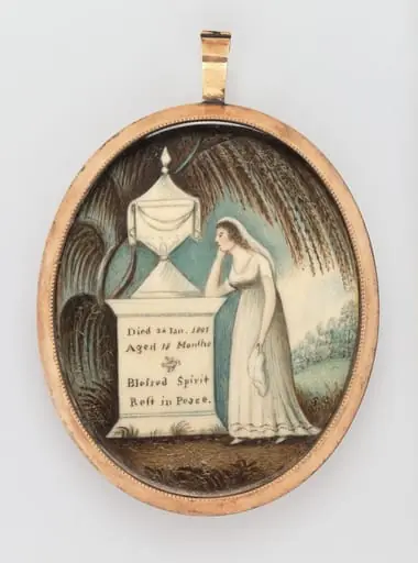 Memorial Miniature, by American 19th Century