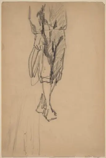 Partial Sketch of a Boy in Knickers, by American 19th Century