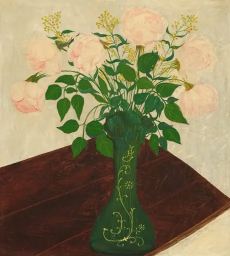 Pink Roses, by American 19th Century, 1887