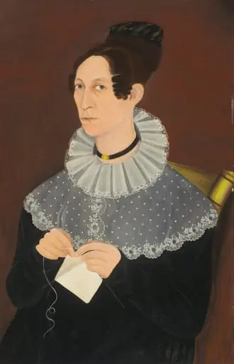 Probably Sarah Cook Arnold Knitting, by American 19th Century