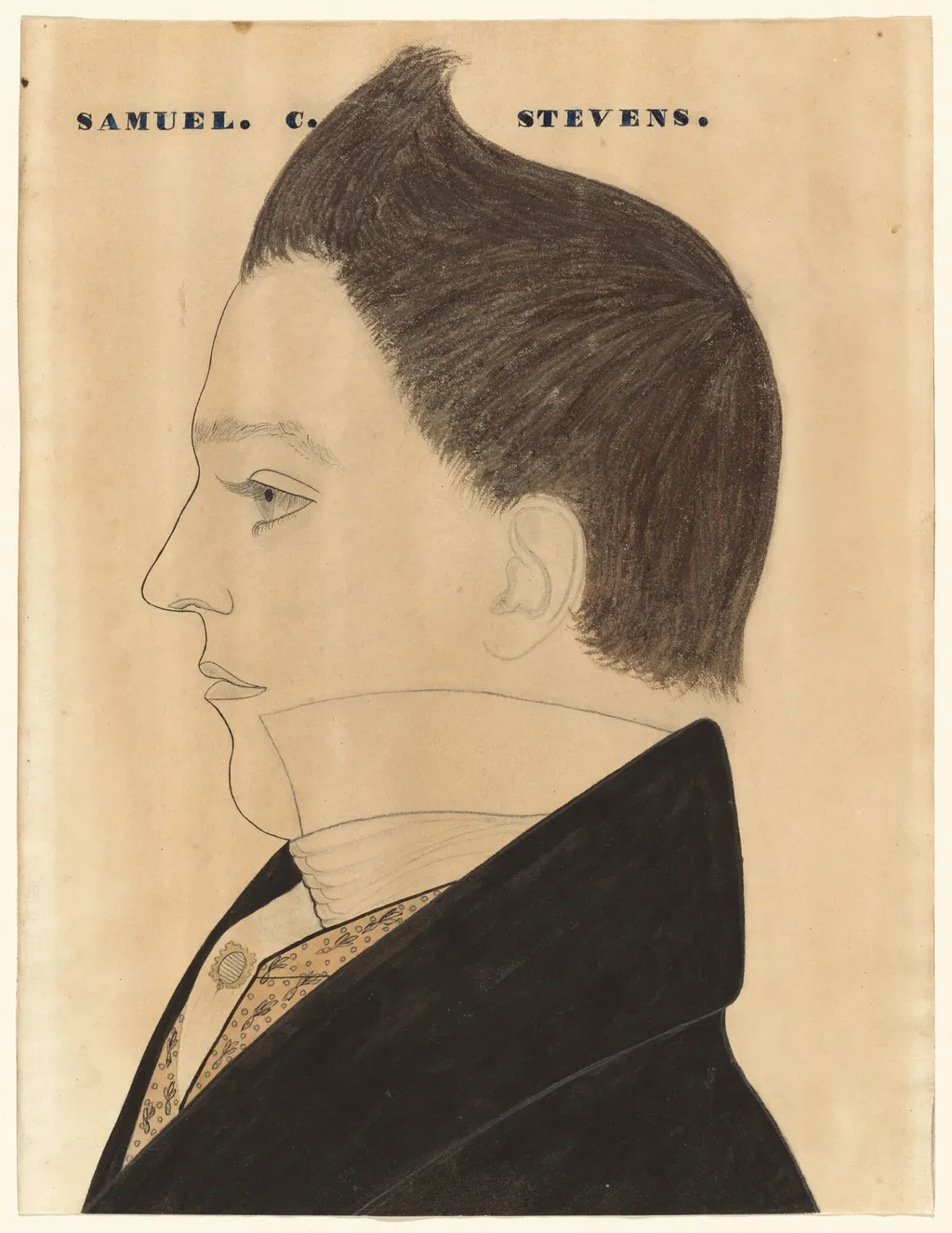 Samuel C. Stevens, by American 19th Century, graphite, 1820