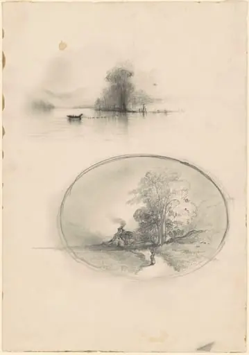 Seascape and Landscape, by American 19th Century