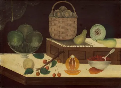 Still Life of Fruit, by American 19th Century, 1872