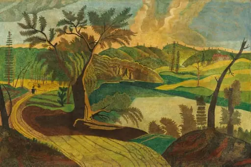 Stylized Landscape, by American 19th Century