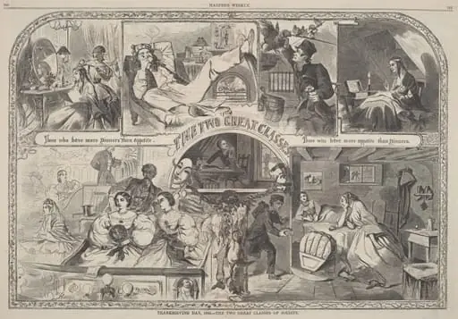 Thanksgiving Day, 1860 - The Two Great Classes of Society, by American 19th Century