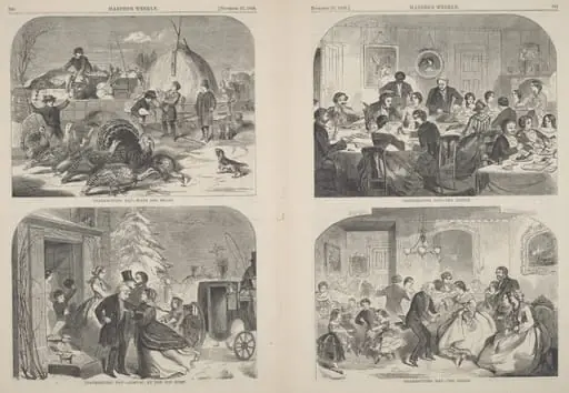 Thanksgiving Day - Ways and Means [upper left], by American 19th Century