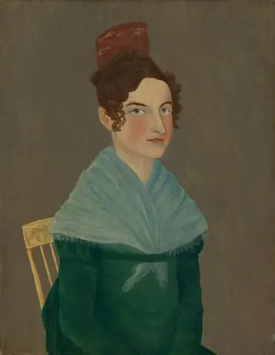 The Blue Shawl, by American 19th Century