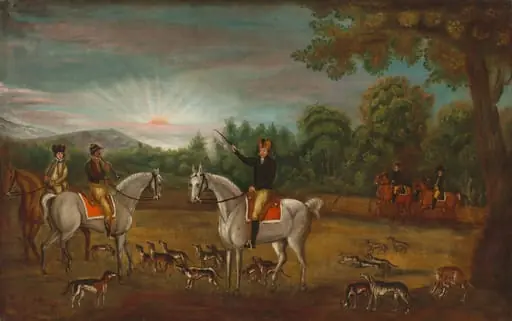 The Start of the Hunt, by American 19th Century, 1800