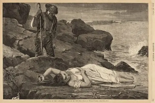 The Wreck of the "Atlantic" - Cast Up by the Sea, by American 19th Century
