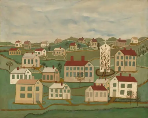 Twenty-two Houses and a Church, by American 19th Century