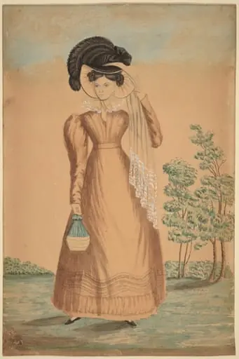 Woman with Plumed Hat, by American 19th Century