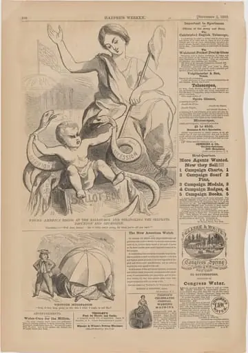 Young America Rising at the Ballot-Box and Strangling the Serpents: Disunion and Secession, by American 19th Century