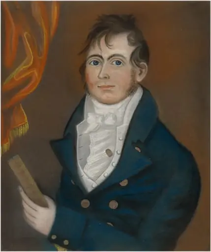 Young Man with Folding Rule, by American 19th Century