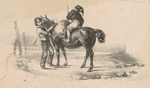 Youths and a Horse, by American 19th Century