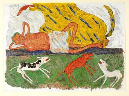 'Between the barking dogs and a painted - tiger I sleep', by Amit Ambalal