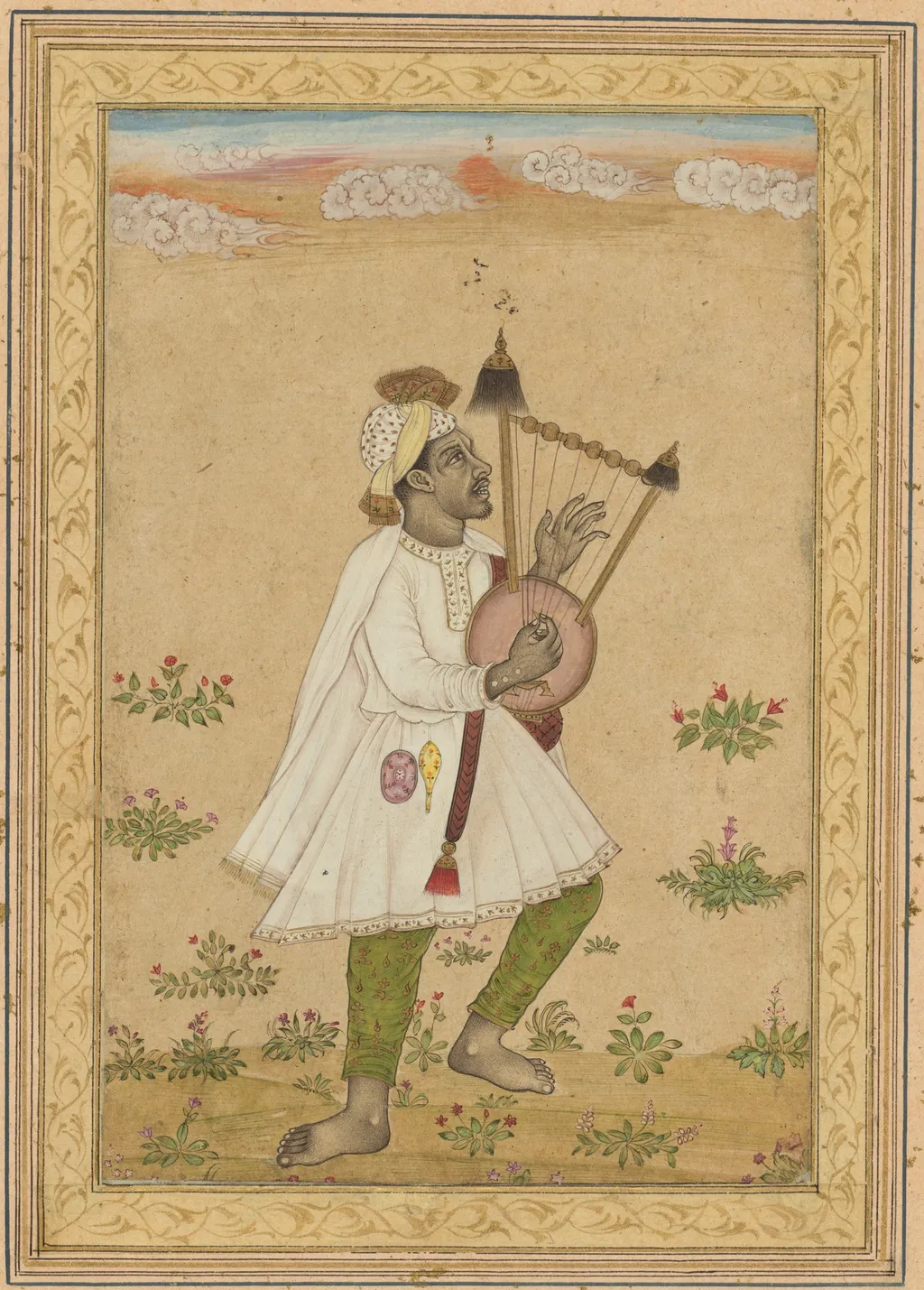 An African Lyre Player (recto), unspecified, 1650