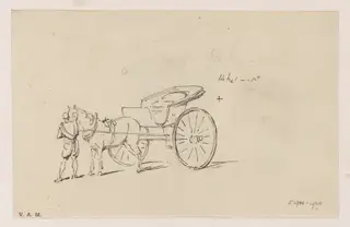 An Indian figure with a horse and carriage