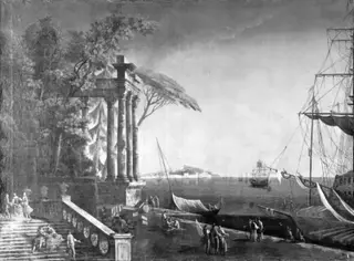 An Italian Seaport with Antique Ruins