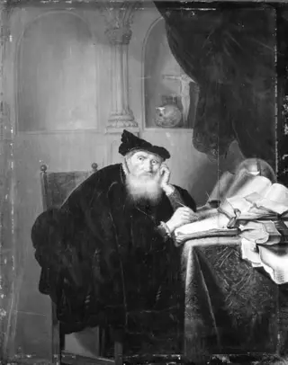 An Old Man at his Desk