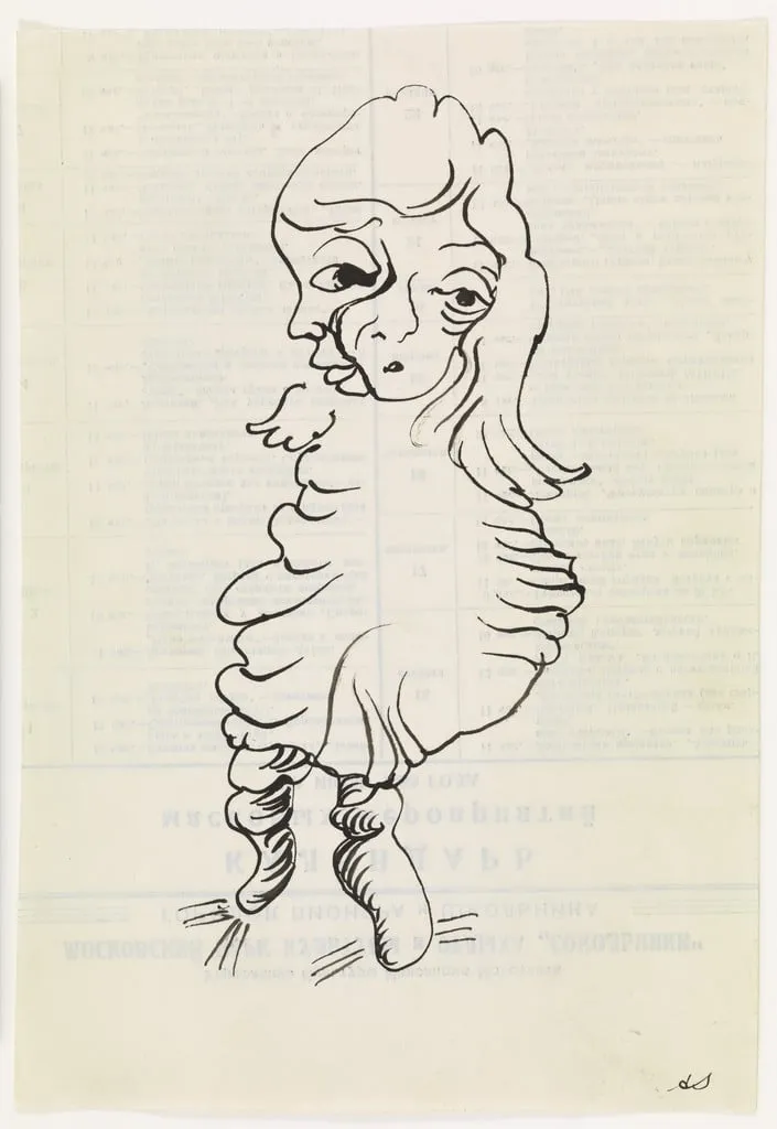 Untitled, by Anatoly Timofeevich Zverev, ink, 1955