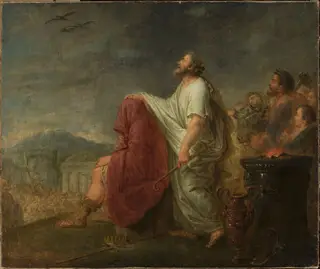 Ancient scene of sacrifice