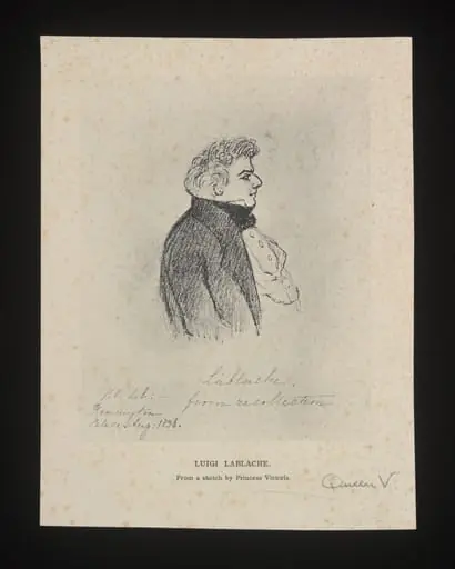 Luigi Lablache from a sketch by Princess Victoria, by and Empress of India Victoria Queen of the United Kingdom of Great Britain and Ireland