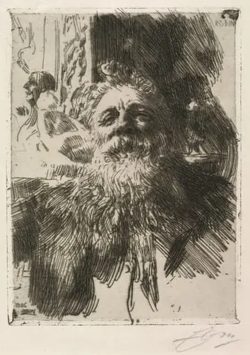 Auguste Rodin, by Anders Zorn