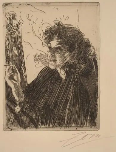 Girl with a Cigarette II, by Anders Zorn