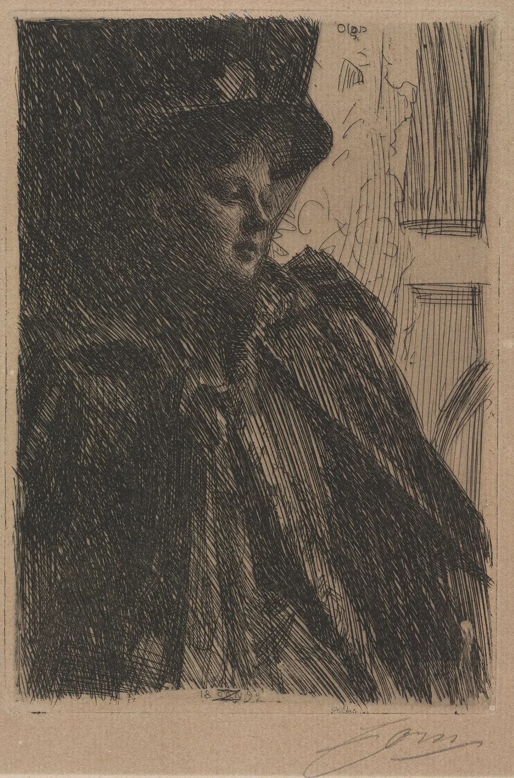 Mme. Olga Bratt, by Anders Zorn, 1892