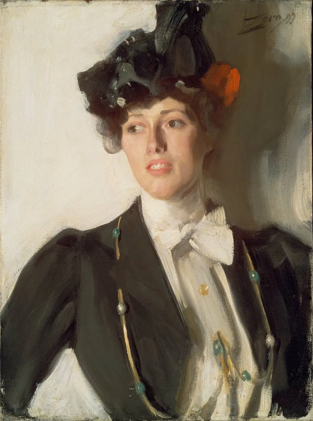 Portrait of Martha Dana, by Anders Zorn, oil, 1900