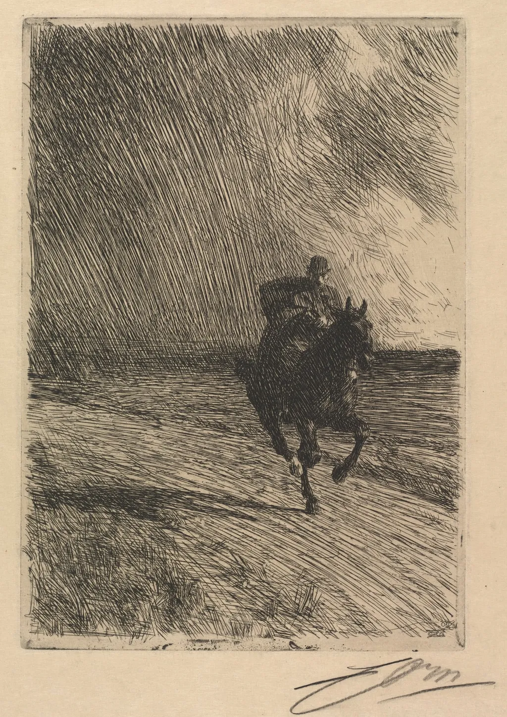 Storm, by Anders Zorn, 1891