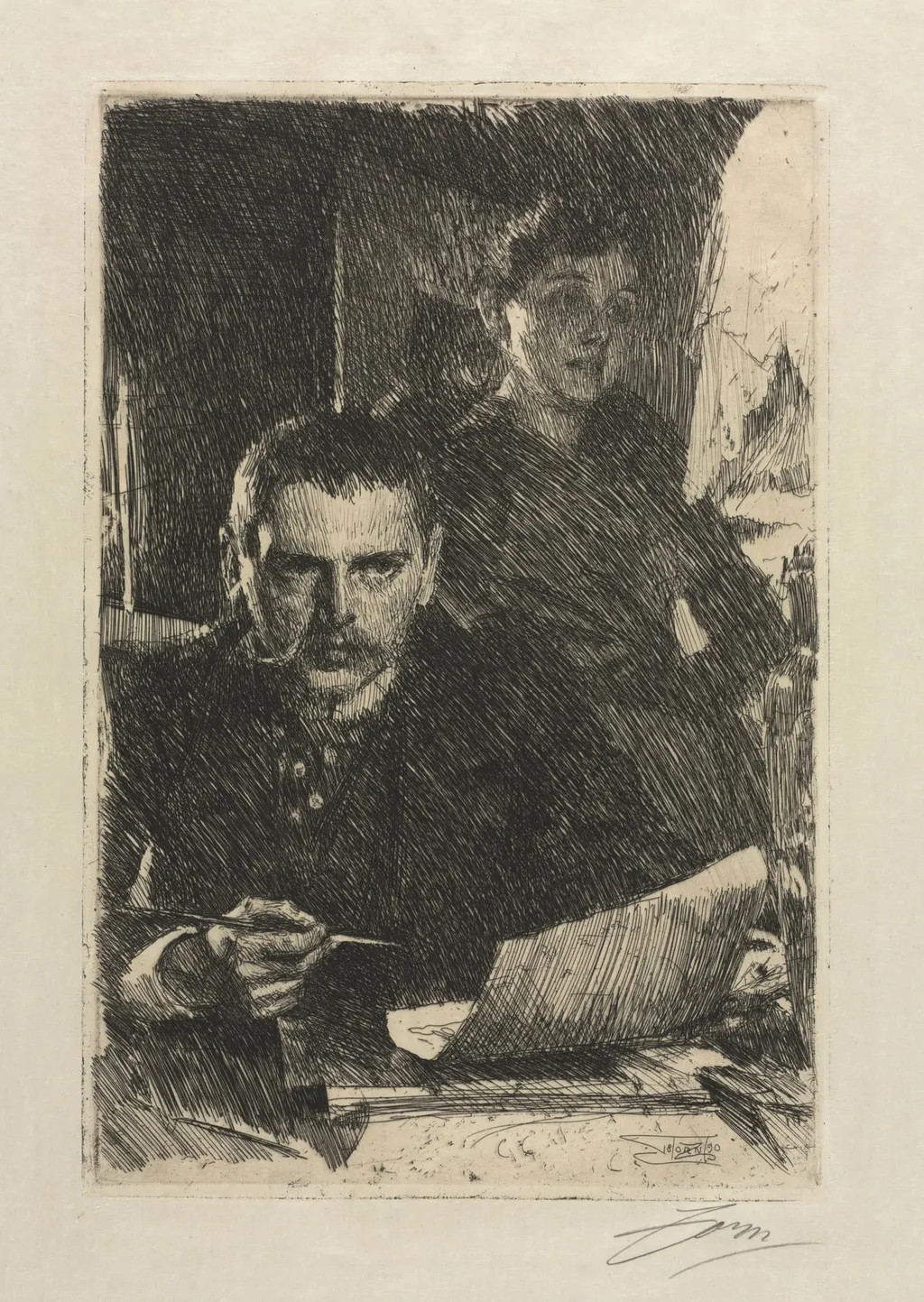 The Artist and His Wife, by Anders Zorn, 1890