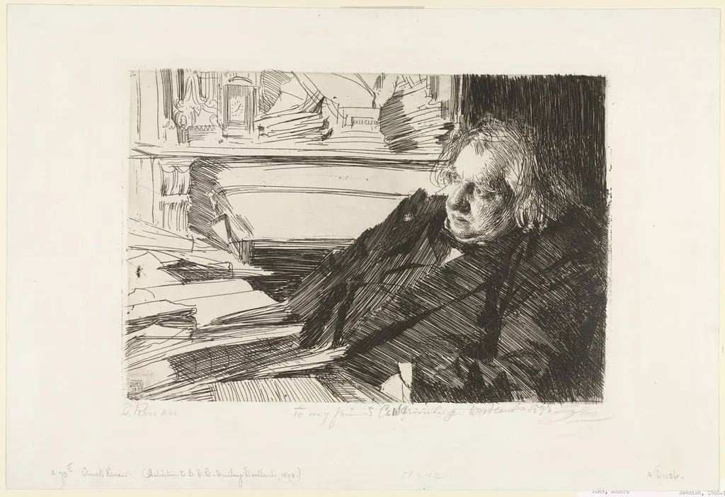Untitled, by Anders Zorn, ink, 1892