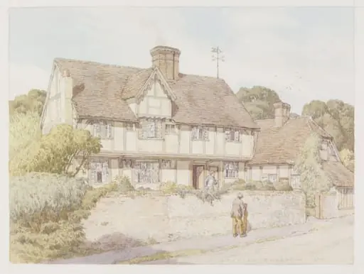 An old Quaker Meeting House, Hedgerley Village, by Anderson