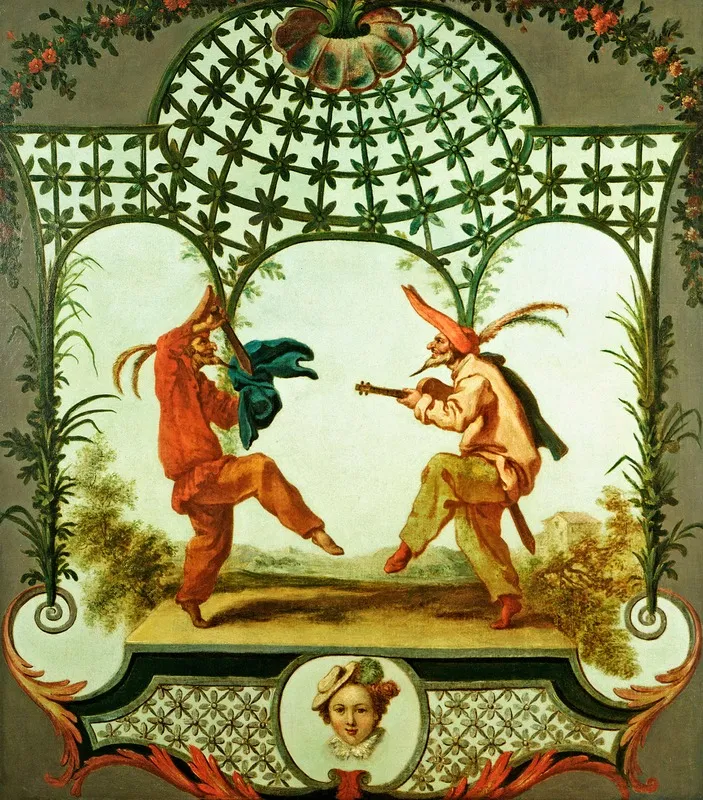 Franca Trippa and Fritellino, by Andien de Clermont, oil, 1742