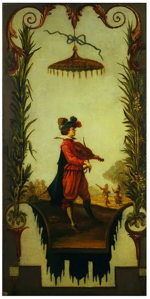 Young Man Playing the Violin, by Andien de Clermont