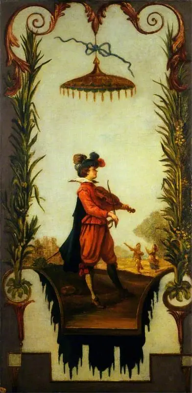 Young Man Playing the Violin, by Andien de Clermont