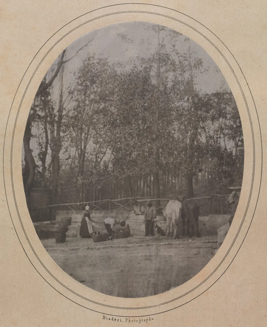 Village Scene (Southern France), by André Adolphe-Eugène Disdéri, 1853