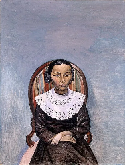 Portrait of a Girl in Black, by André Derain, oil, 1913