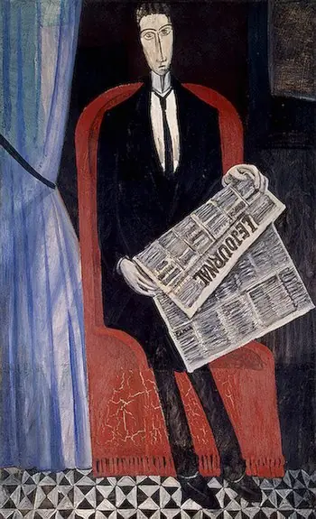 Portrait of a Man with a Newspaper (Chevalier X), by André Derain