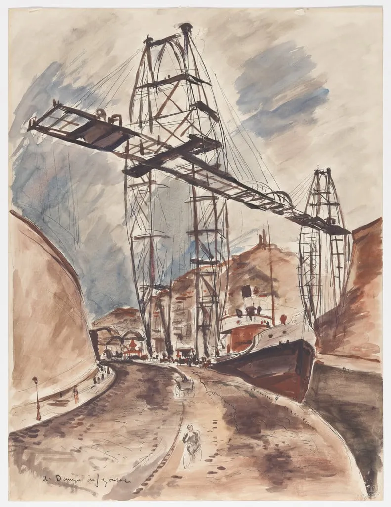 Untitled, by André Dunoyer de Segonzac, watercolor, 1934