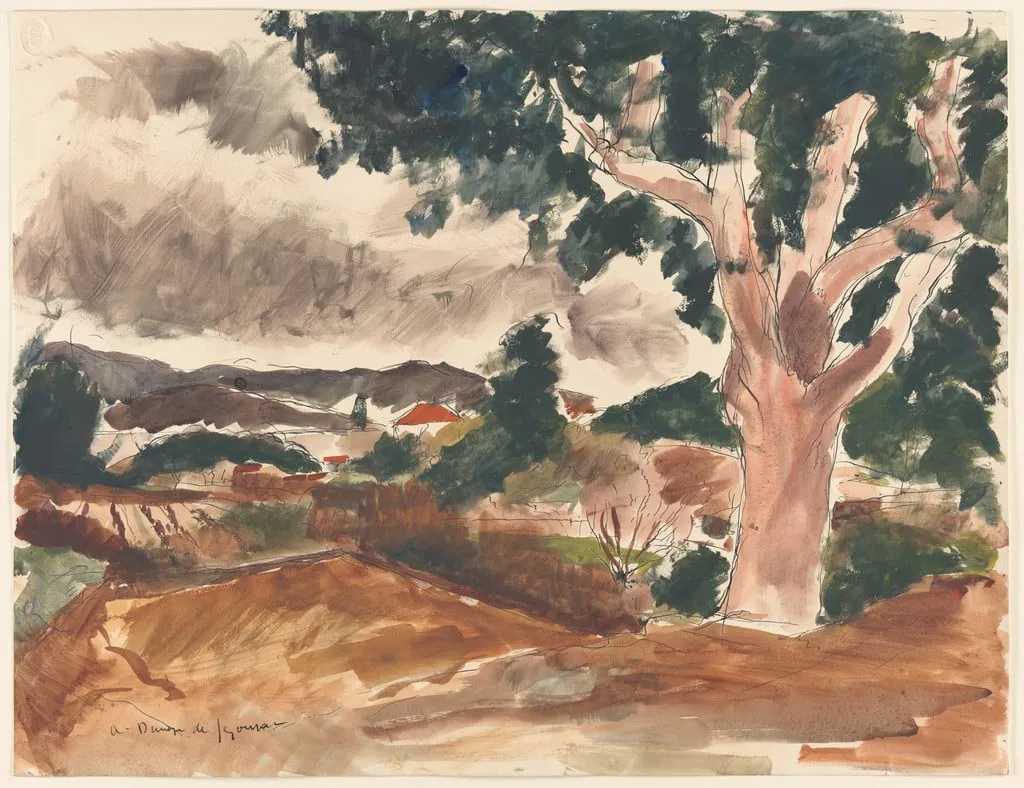 Untitled, by André Dunoyer de Segonzac, watercolor, 1928