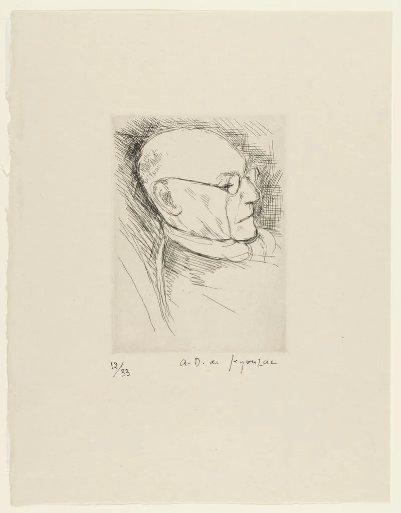 Untitled, by André Dunoyer de Segonzac, ink, 1947