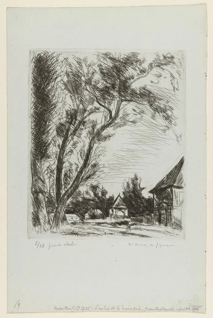 Untitled, by André Dunoyer de Segonzac, ink, 1925