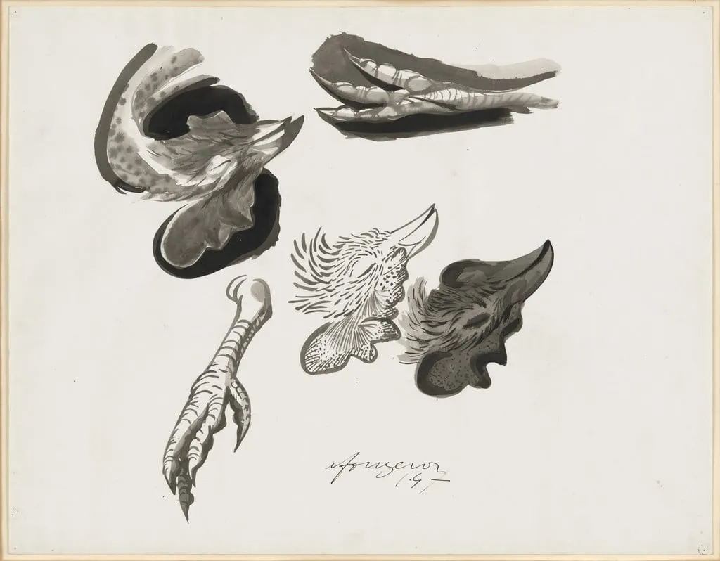 Untitled, by André Fougeron, ink, 1947